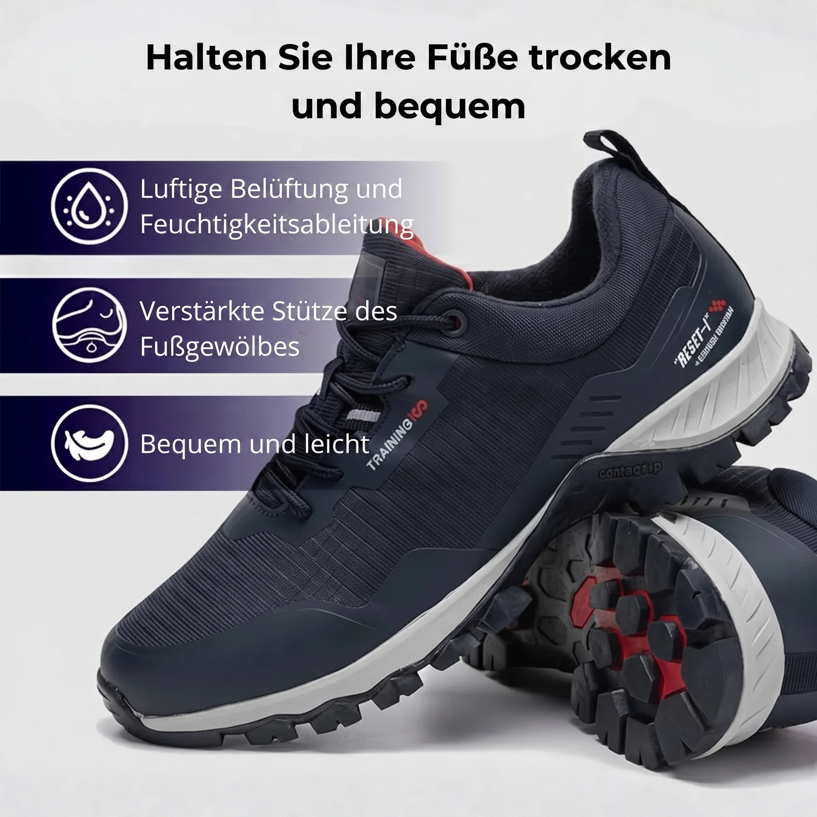 Halten Sie Ihre Füße trocken und bequem