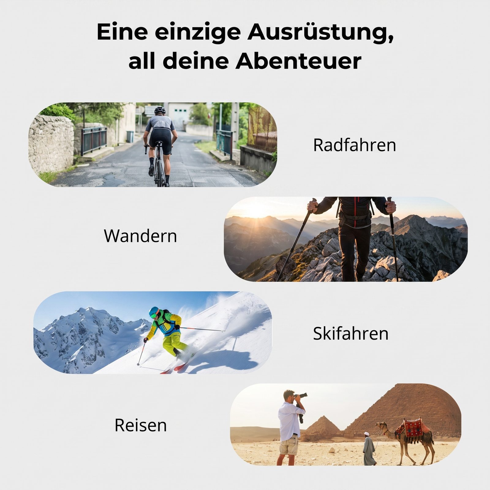 Eine einzige Ausrüstung, all deine Abenteuer