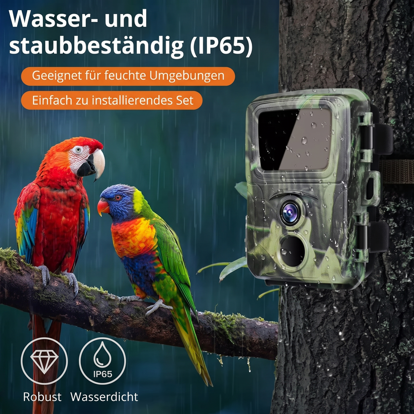 Mini-Wildkamera - Wasser- und staubbeständig IP65