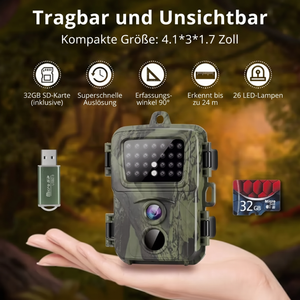 Mini-Wildkamera - Tragbar und Unsichtbar