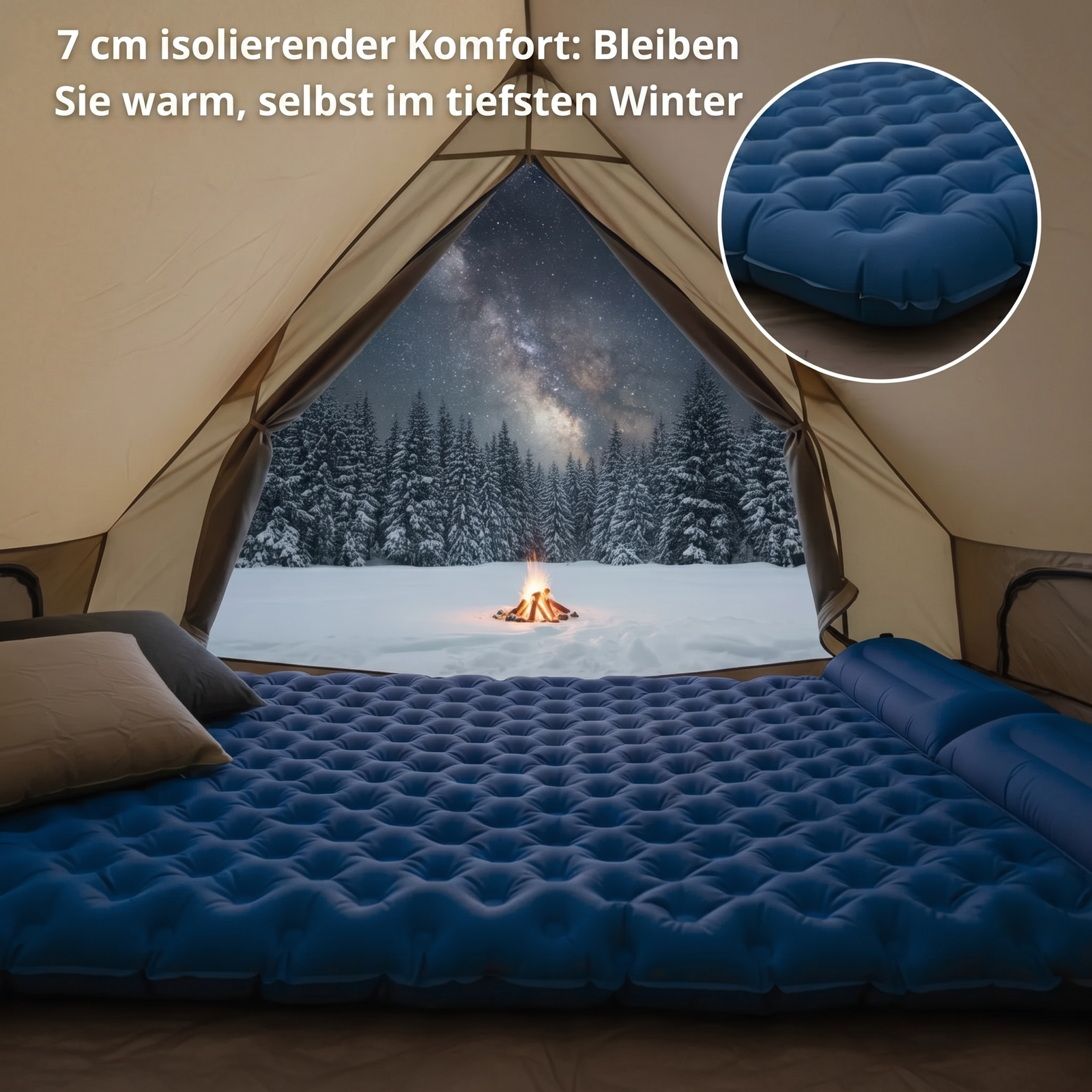 Campingmatratze - 7cm isolierender Komfort