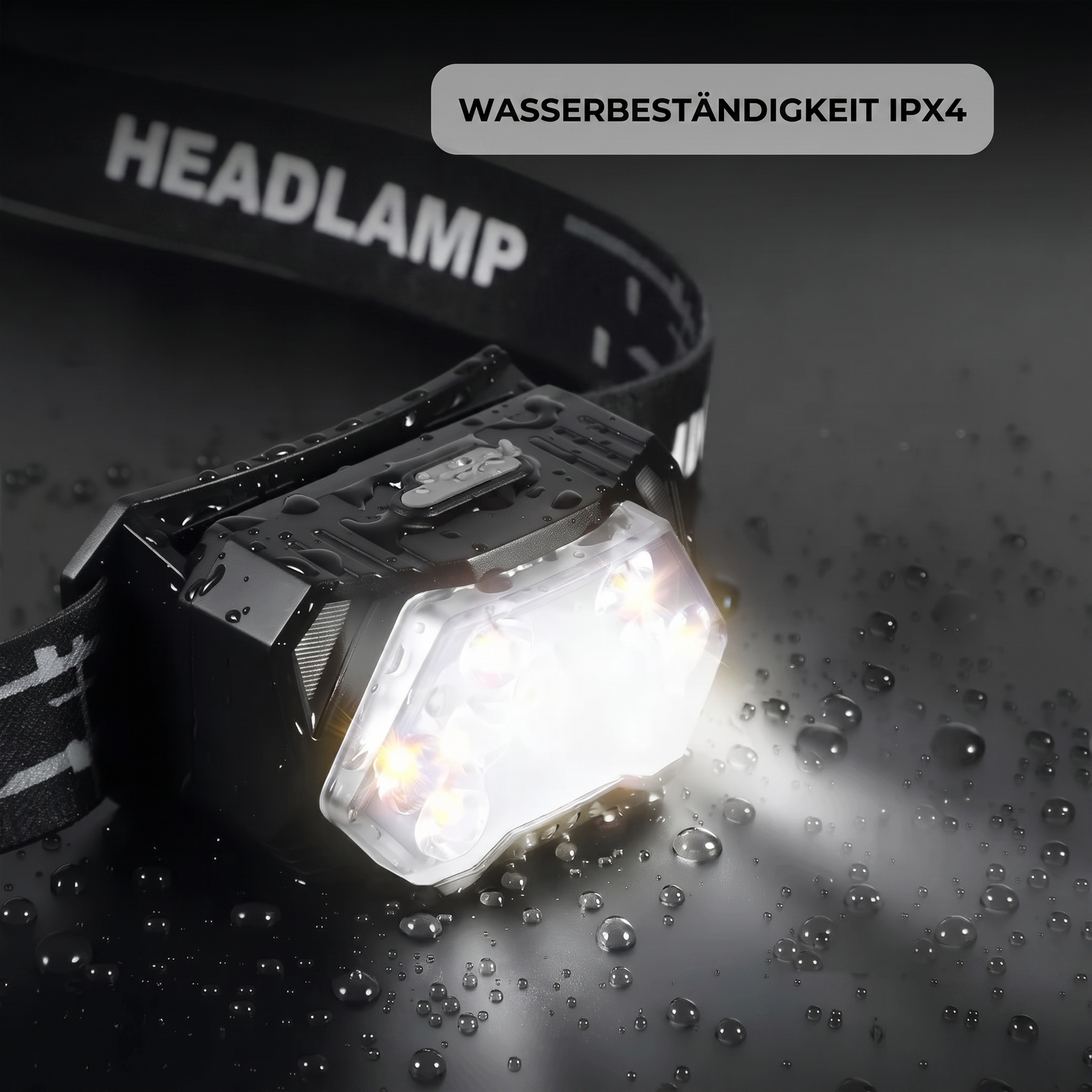Wasserbeständigkeit IPX4 Stirnlampe