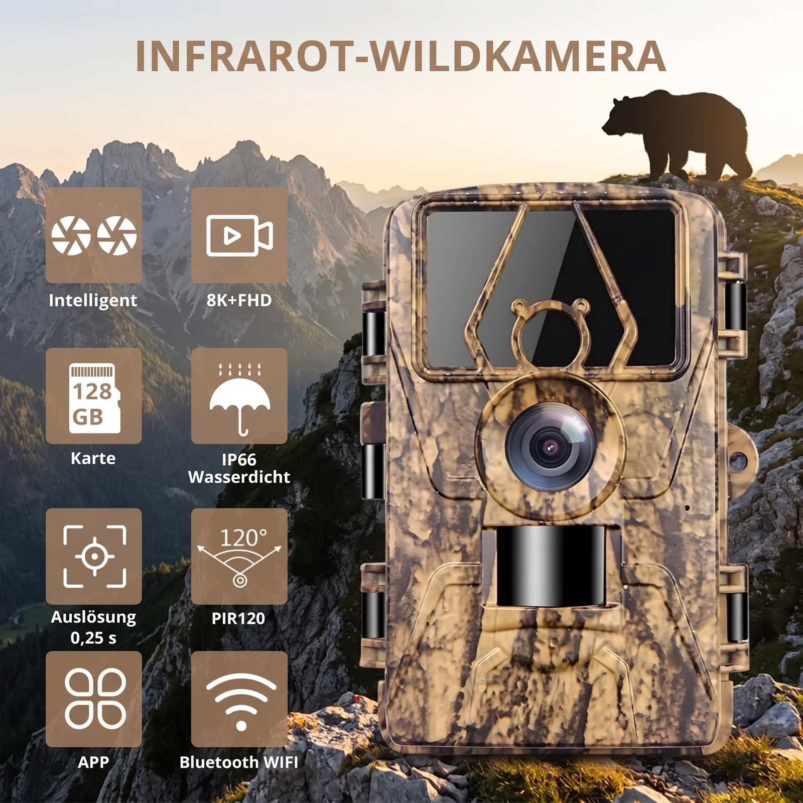 Infrarot-Wildkamera Funktionen