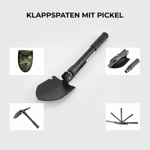 Klappspaten mit Pickel