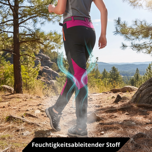 Damen-Leichte Bergwanderhose - Feuchtigkeitsableitender Stoff