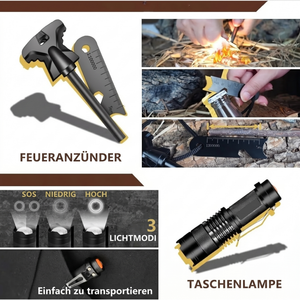 Taktisches Survival-Set - Feueranzünder und Taschenlampe
