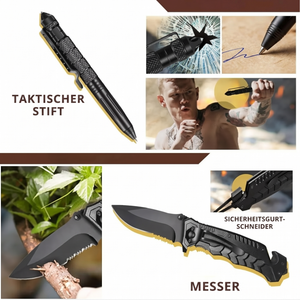 Taktisches Survival-Set - Taktischer Stift und Messer