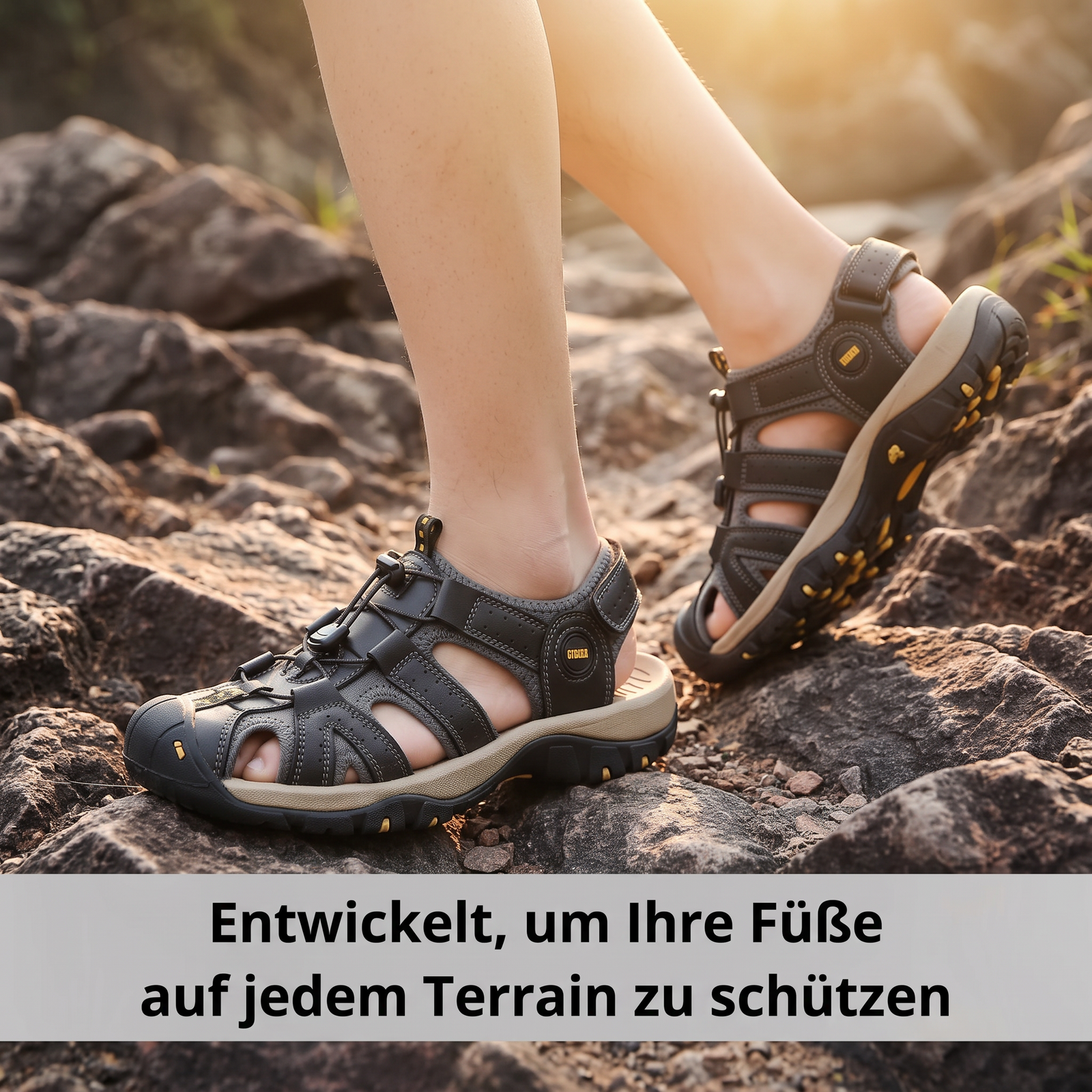 Herren Leder-Trekkingsandalen - Schutz auf jedem Terrain