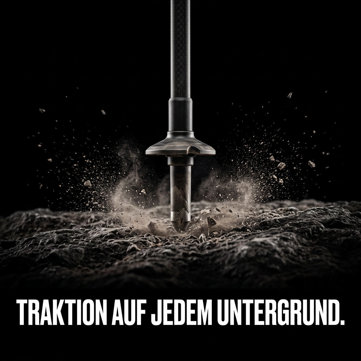 Traktion auf jedem Untergrund - Alu-Trekkingstock Korkgriff