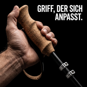 Griff, der sich anpasst - Alu-Trekkingstock Korkgriff