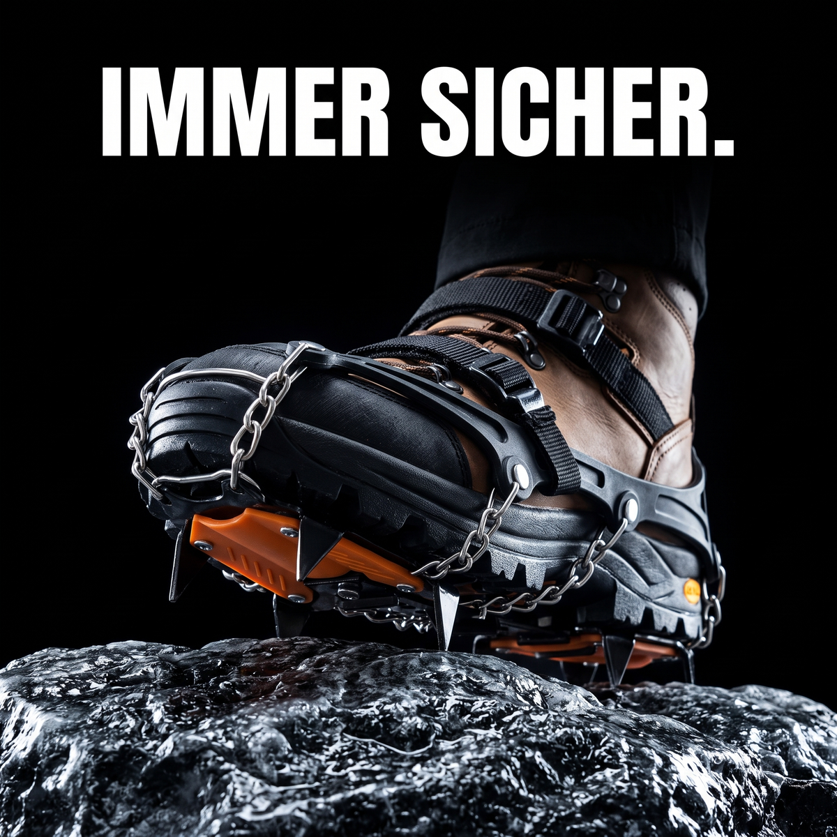 Wanderschuh-Spikes rutschfest – IMMER SICHER.