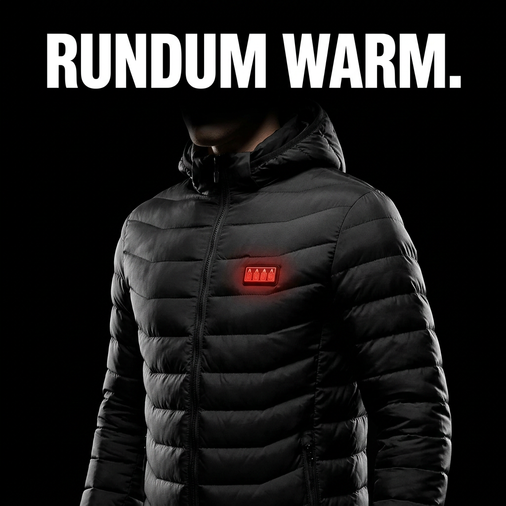 USB-Heizjacke mit Kapuze – RUNDUM WARM.