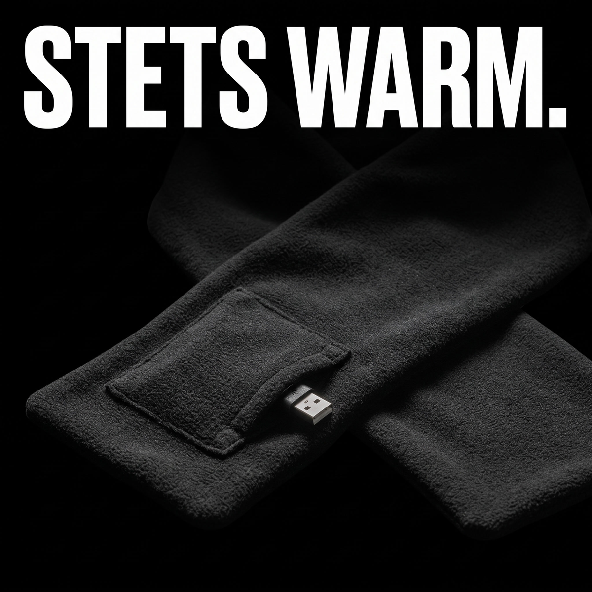 USB-Heizschal mit Akku – STETS WARM.