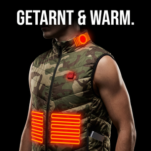 Beheizbare Weste Camouflage – GETARNT & WARM.