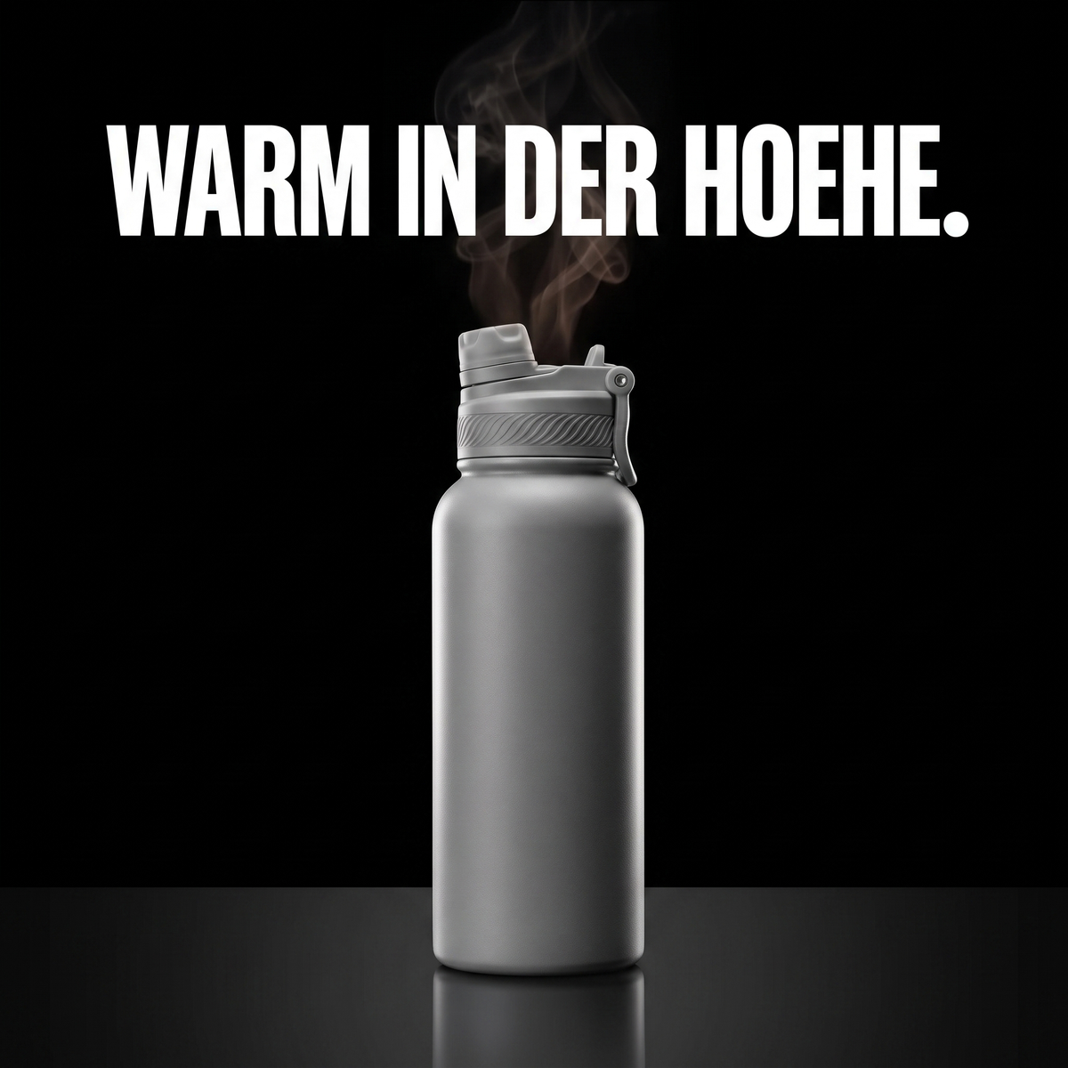 Thermoflasche für die Berge – WARM IN DER HOEHE.