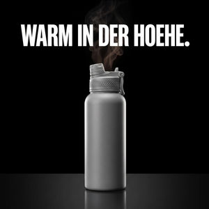 Thermoflasche für die Berge – WARM IN DER HOEHE.