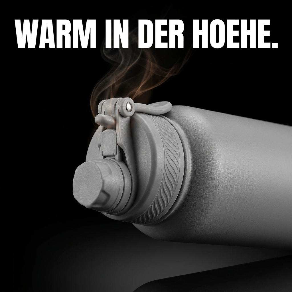 Thermoflasche für die Berge – WARM IN DER HOEHE.