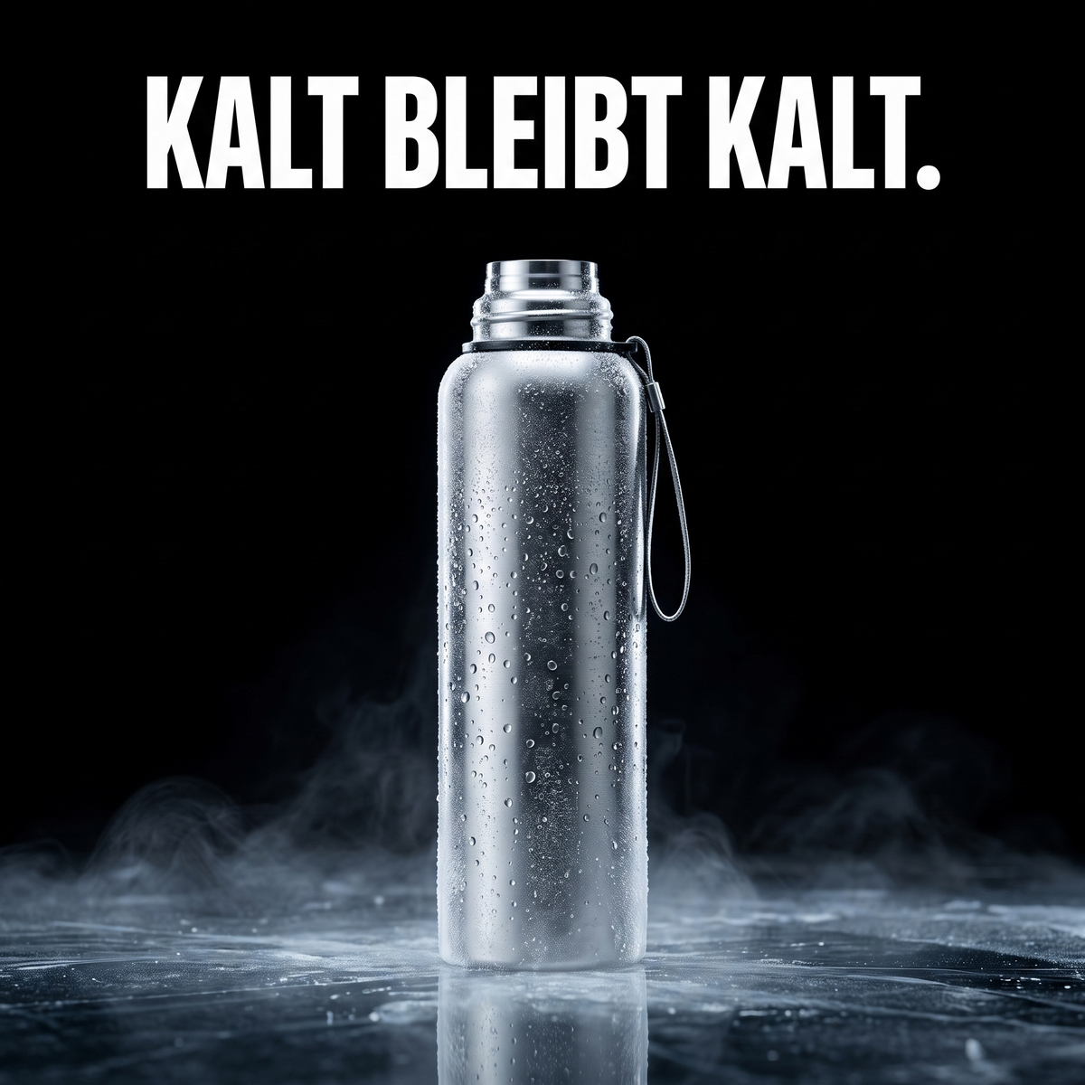 Edelstahlflasche fürs Wandern isoliert – KALT BLEIBT KALT.