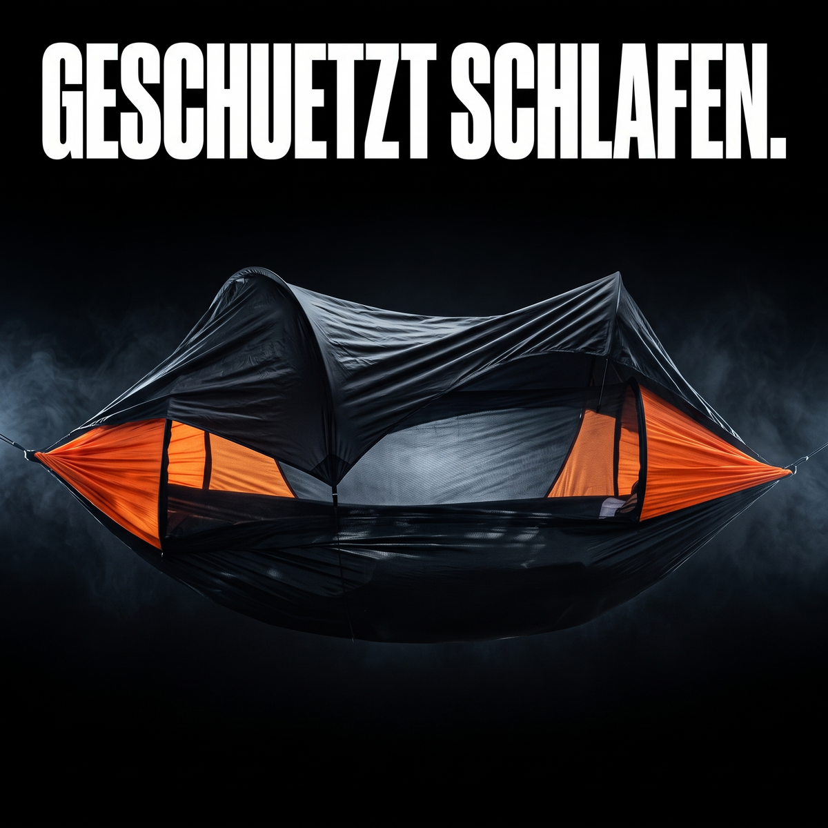 Hängematte mit Zeltdach 1P – GESCHUETZT SCHLAFEN.