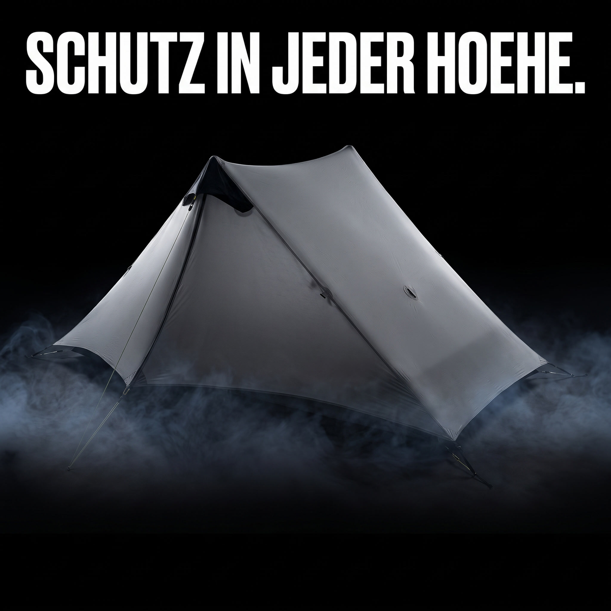 Ultraleichtes 2P-Kuppelzelt – SCHUTZ IN JEDER HOEHE.