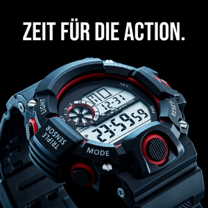 Sportliche Herrenuhr Digital – ZEIT FUER DIE ACTION.