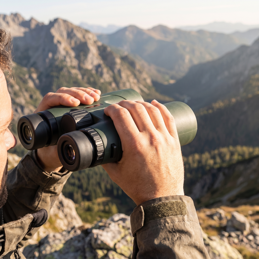Fernglas 10x42 für die Berge bei der Nutzung