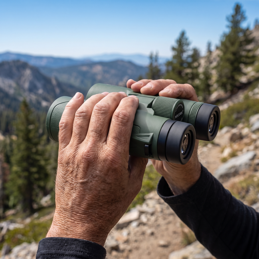 Fernglas leicht fürs Wandern bei der Nutzung