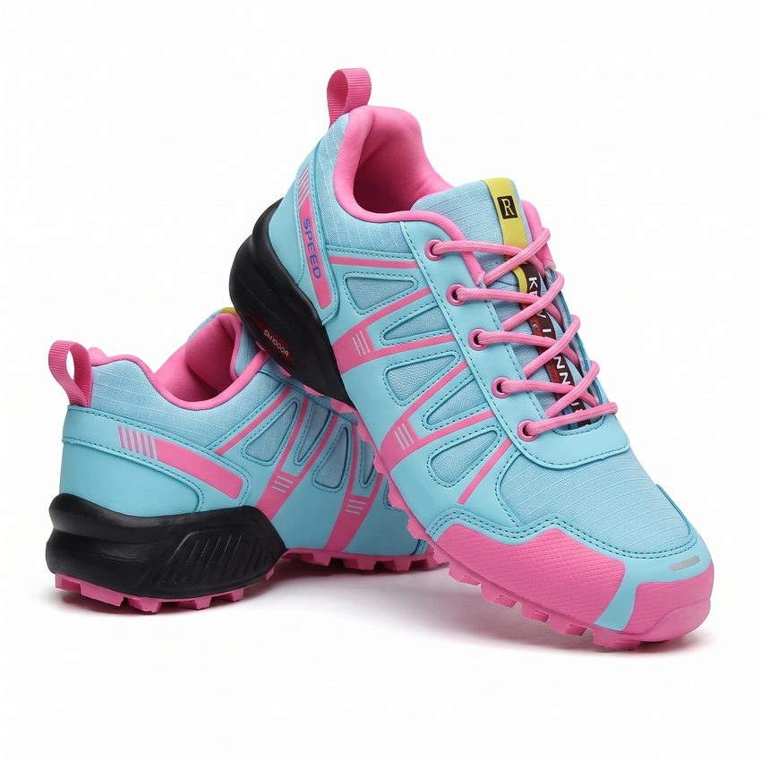 Damen-Wanderschuhe Blau-Rosa | Berggrat