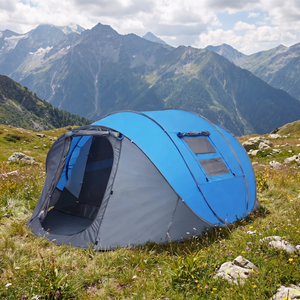 Trekkingzelt 3–4P robust im Freien aufgebaut