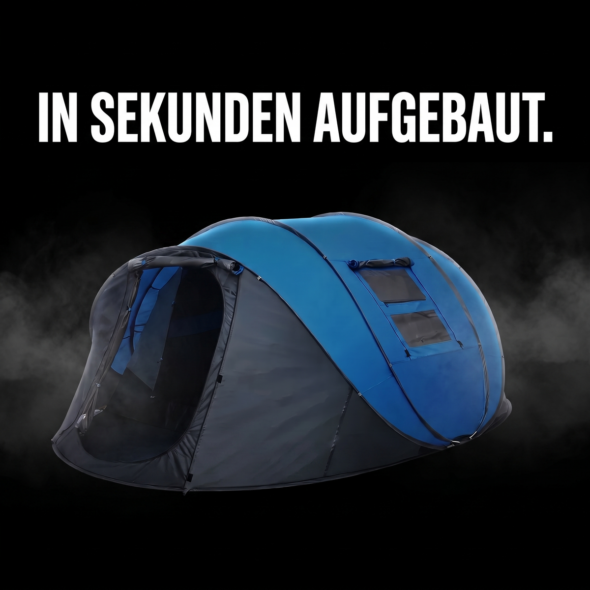 Trekkingzelt 3–4P robust – In Sekunden aufgebaut