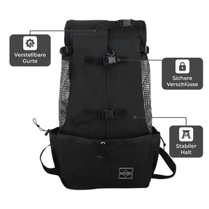 Hunderucksack für Wanderungen – Gurte und Verschlüsse
