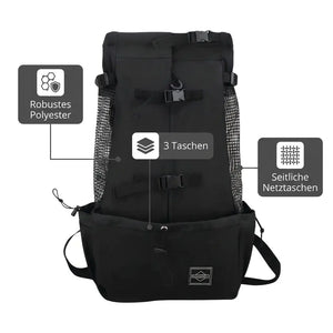 Hunderucksack für Wanderungen – Material und Taschen