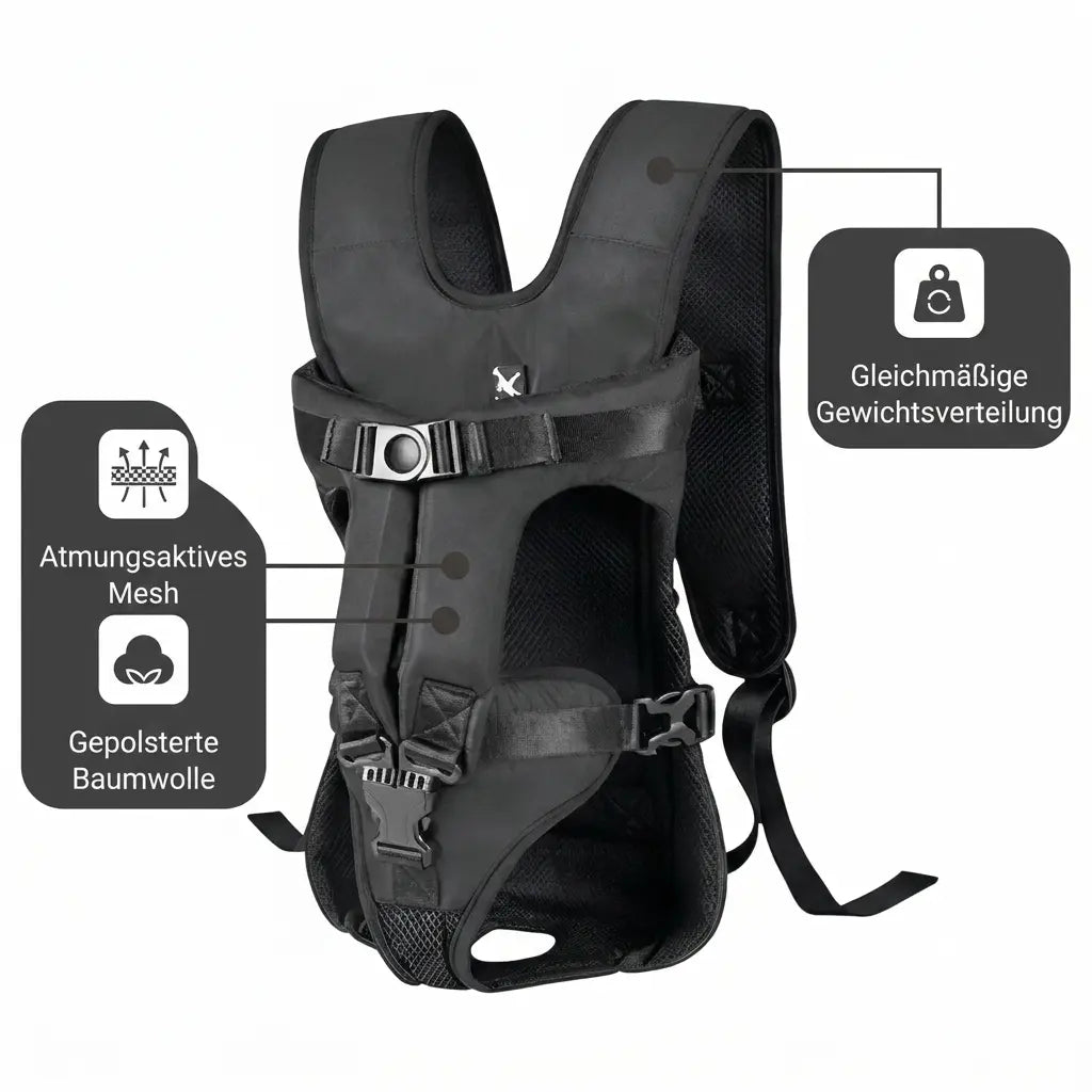 Hundetragetasche zum Wandern – Komfort und Mesh