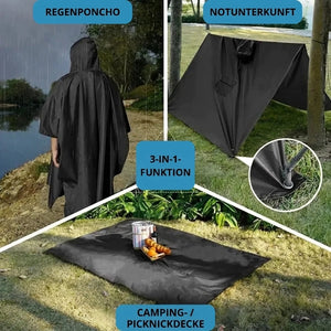 Regenponcho wasserdicht Wandern