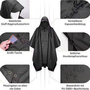 Regenponcho wasserdicht Wandern