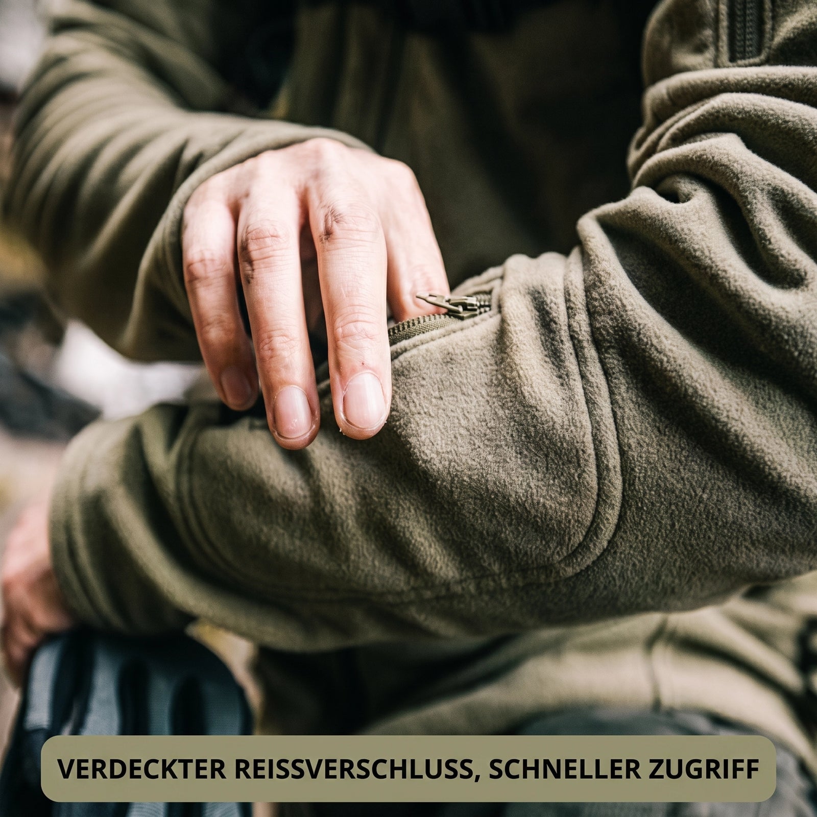 Herren Fleecejacke mit Zipper | Berggrat