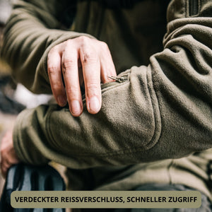 Herren Fleecejacke mit Zipper | Berggrat