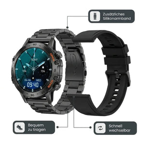 Outdoor-Smartwatch Multifunktion – Zusätzliches Silikonarmband
